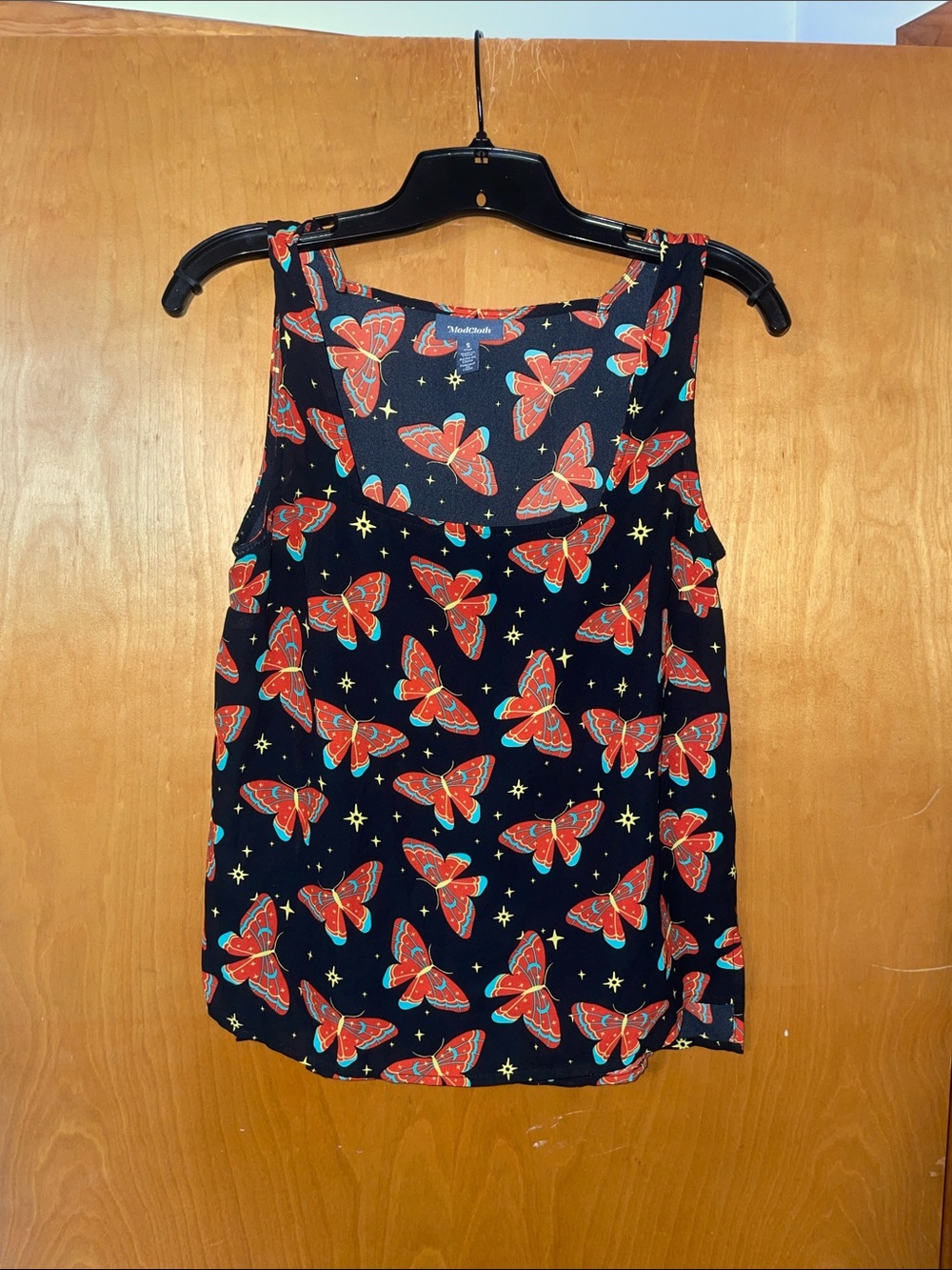 ModCloth butterfly 100% cotton tank top size small